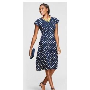 Talbots polka dot fit and flare dress